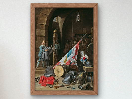The Guardhouse by David Teniers the Younger 1645, Wall Art Print, Fine Art Reproduction, Museum Quality Decor, Poster