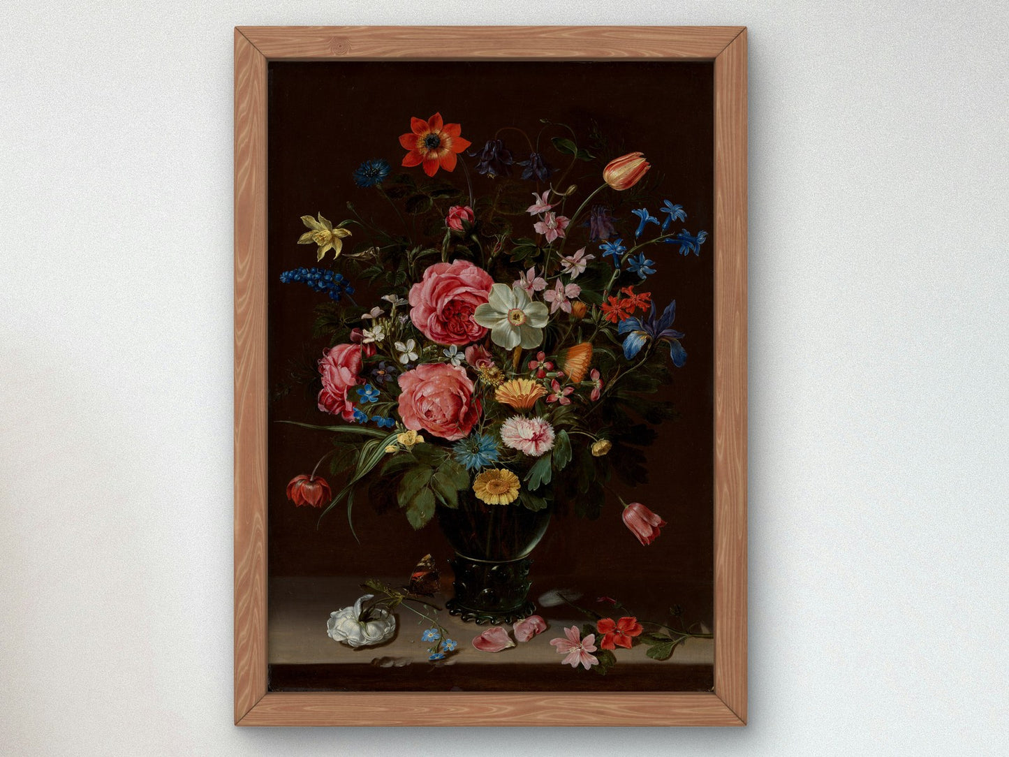 A Bouquet of Flowers by Clara Peeters 1612, Wall Art Print, Fine Art Reproduction, Museum Quality Decor, Poster