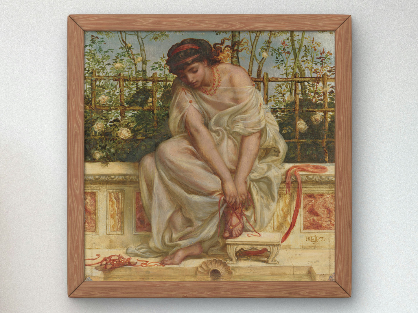 The Sandal by Edward John Poynter 1871, Wall Art Print, Fine Art Reproduction, Museum Quality Decor, Poster