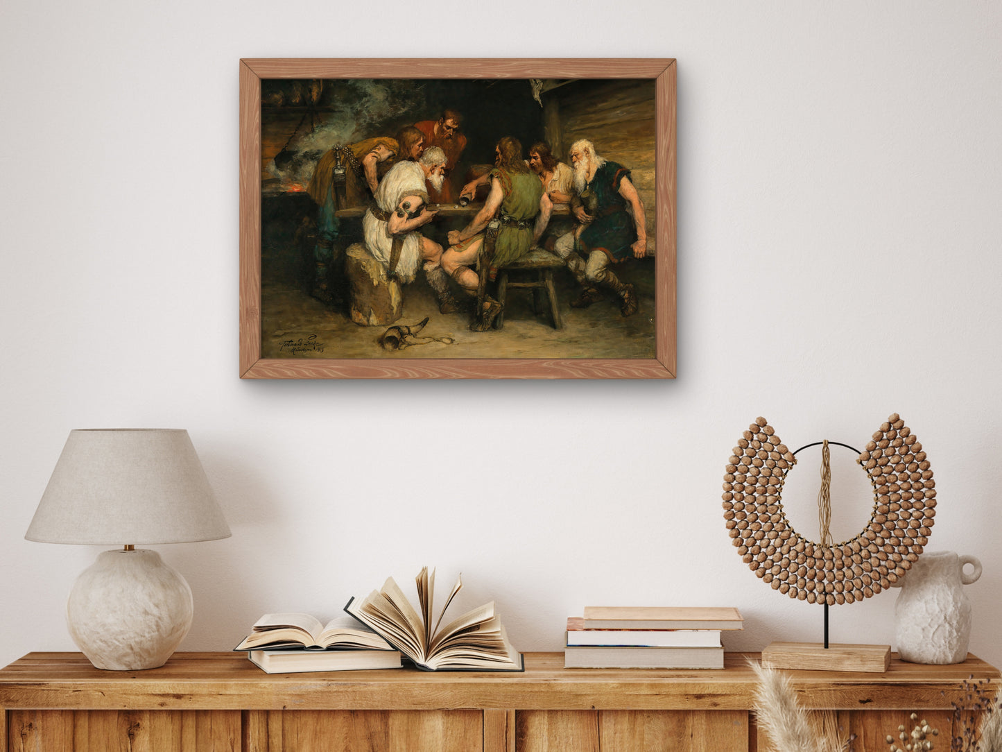 A Game of Dice by Ferdinand Leeke 1919, Wall Art Print, Fine Art Reproduction, Museum Quality Decor, Poster
