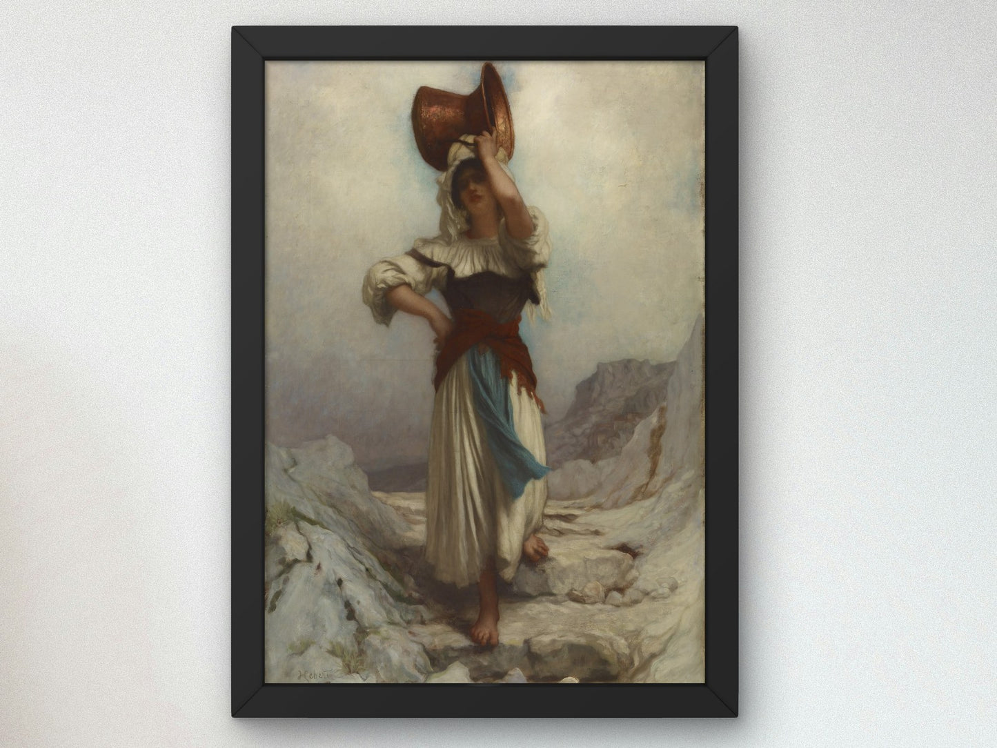 Going to the Well by Ernest Hébert, Wall Art Print, Fine Art Reproduction, Museum Quality Decor, Poster