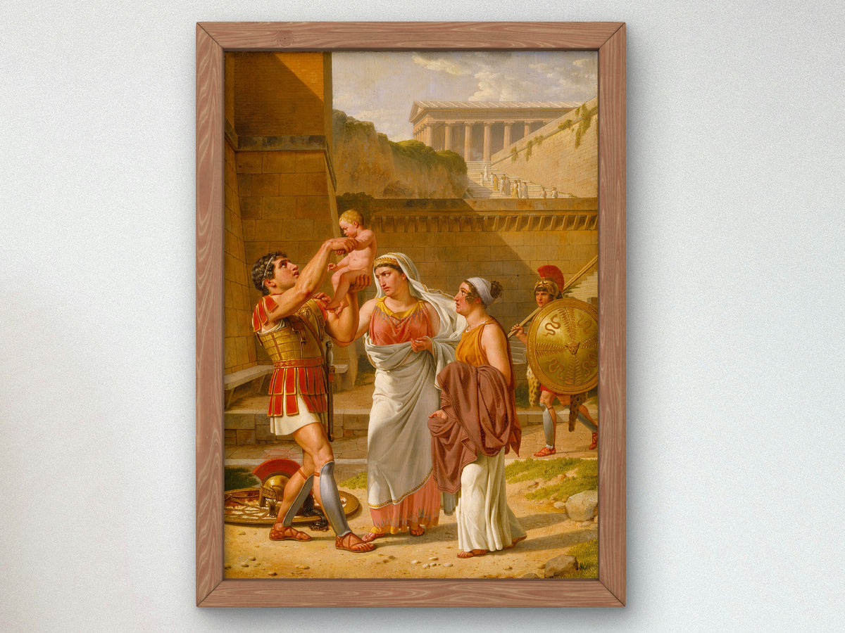 Hector's Farewell to Andromache by Christoffer Wilhelm Eckersberg 1813, Wall Art Print, Fine Art Reproduction, Museum Quality Decor, Poster