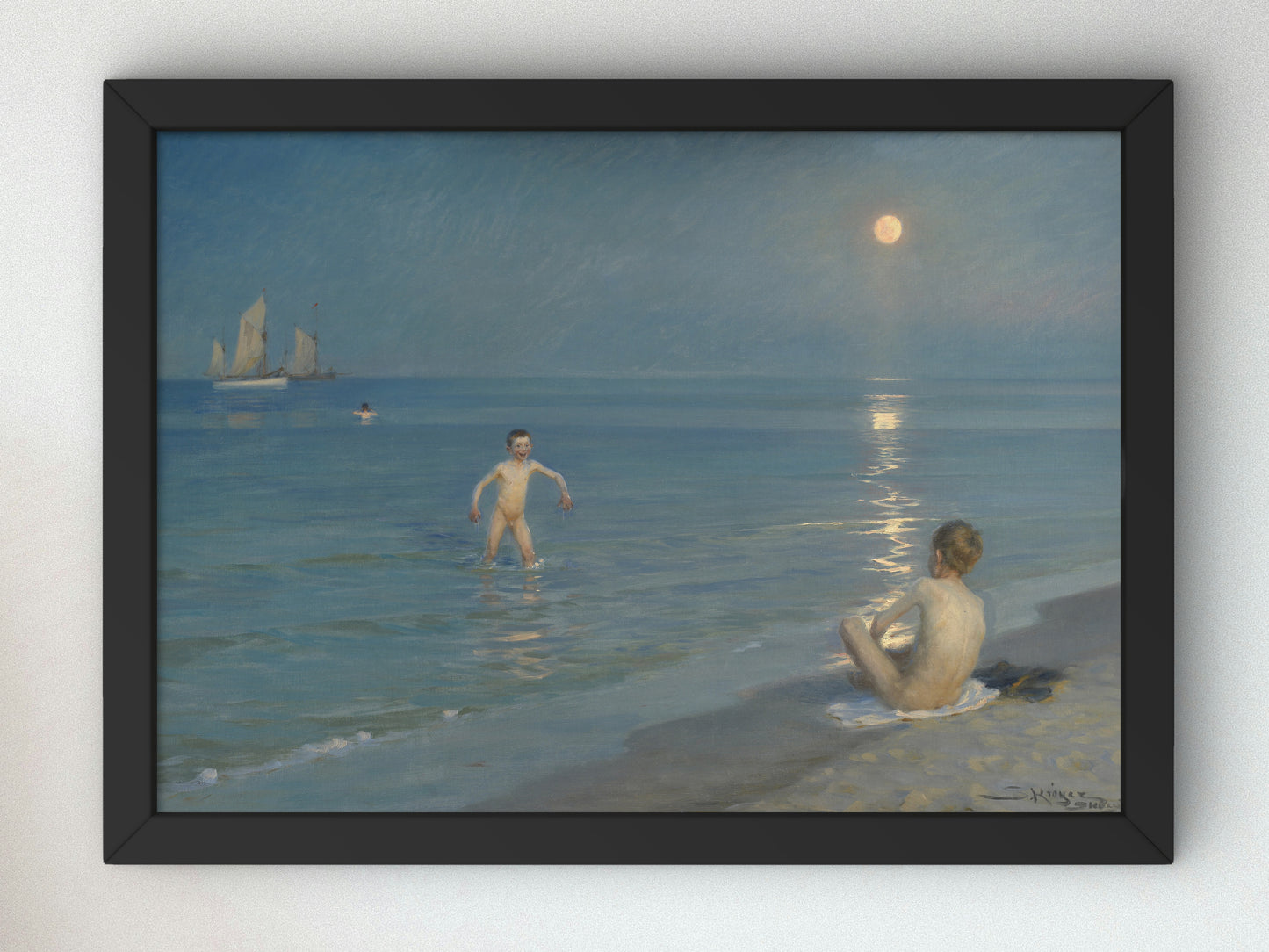 Boys Bathing at Skagen by Peder Severin Krøyer 1899, Wall Art Print, Fine Art Reproduction, Museum Quality Decor, Poster