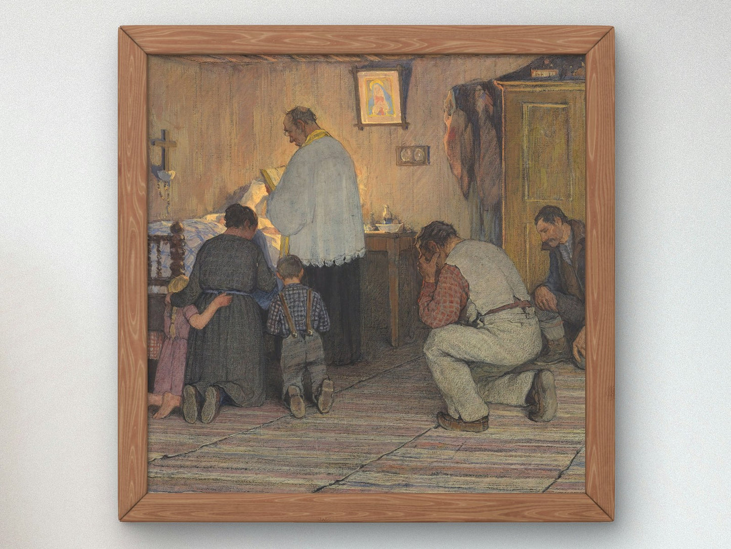 Last Rites by Clarence Gagnon 1928, Wall Art Print, Fine Art Reproduction, Museum Quality Decor, Poster