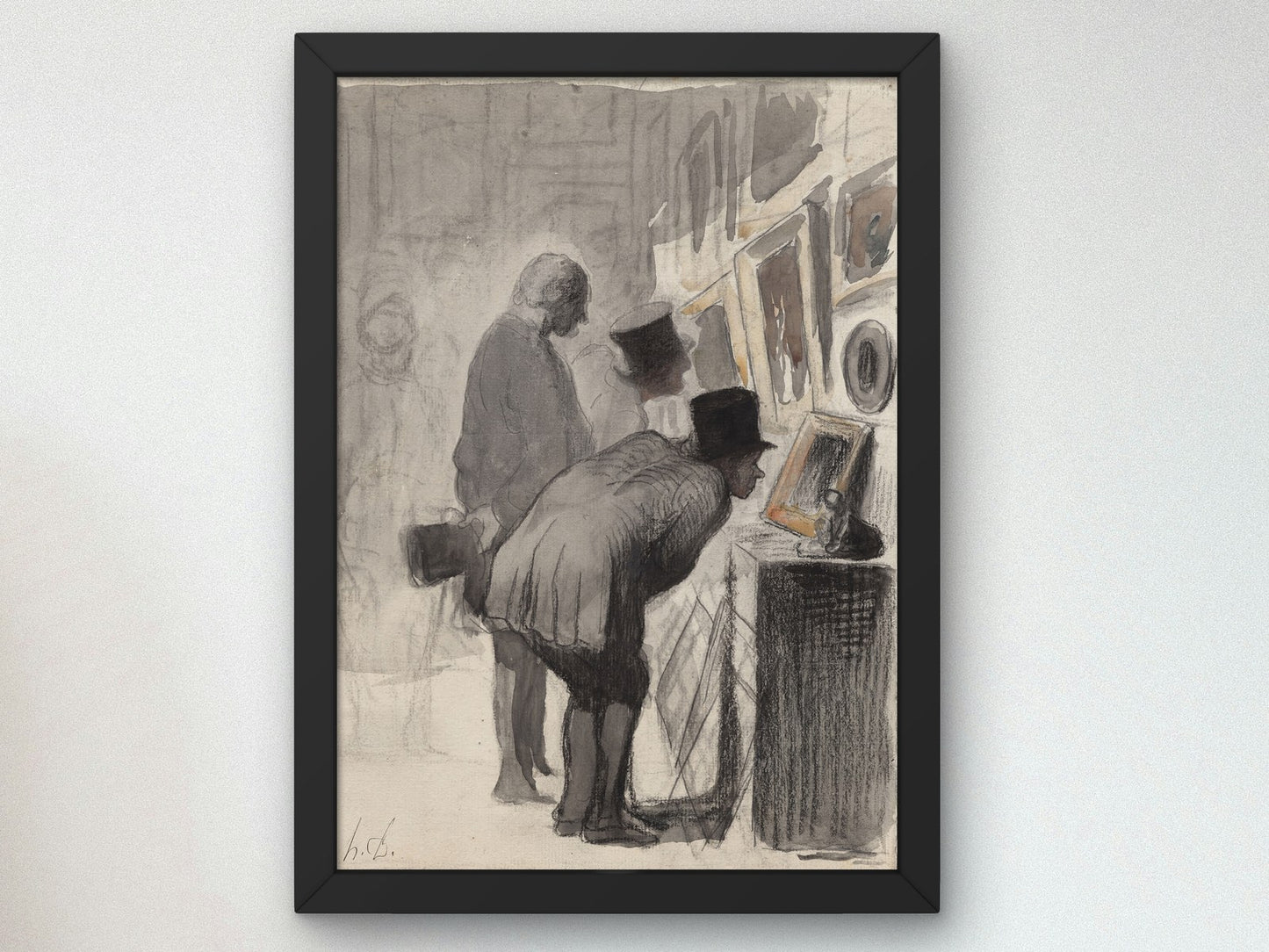 Art Lovers by Honoré Daumier 1863, Wall Art Print, Fine Art Reproduction, Museum Quality Decor, Poster