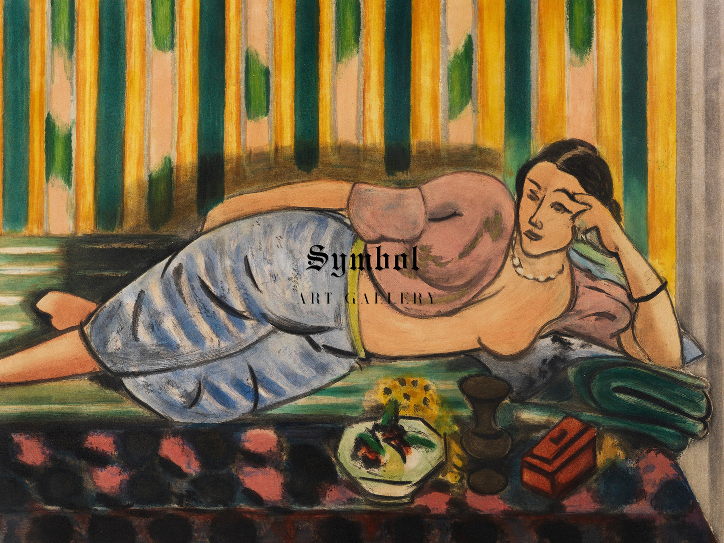 Odalisque with Red Chest by Henri Matisse 1926, Wall Art Print, Fine Art Reproduction, Museum Quality Decor, Poster