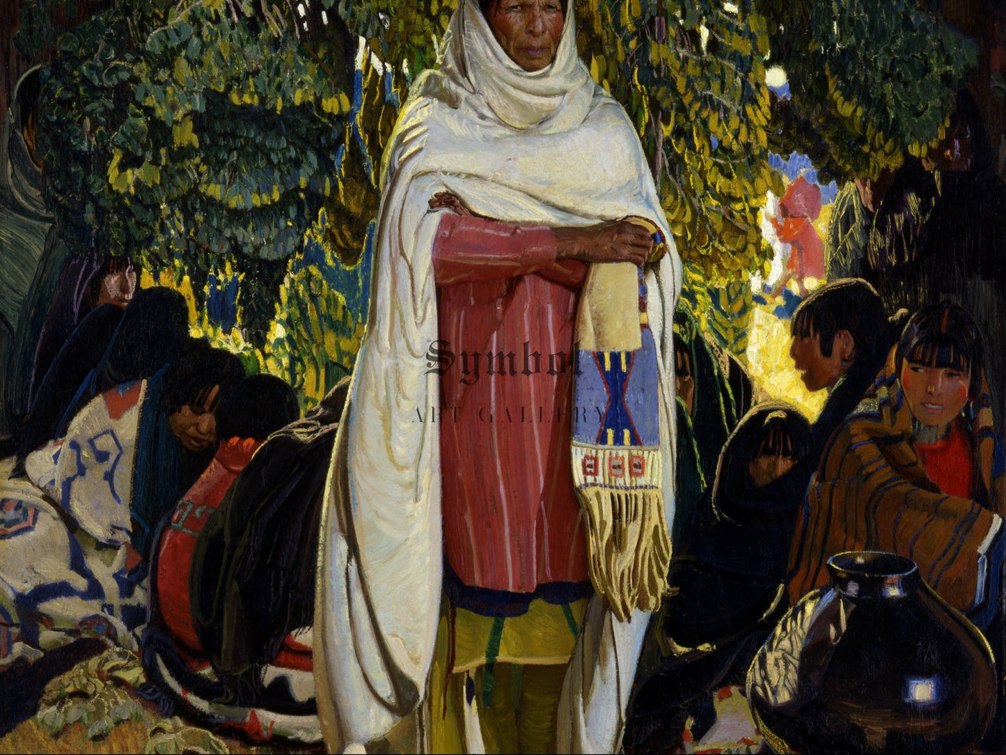 The Gift by Ernest L. Blumenschein 1922, Wall Art Print, Fine Art Reproduction, Museum Quality Decor, Poster