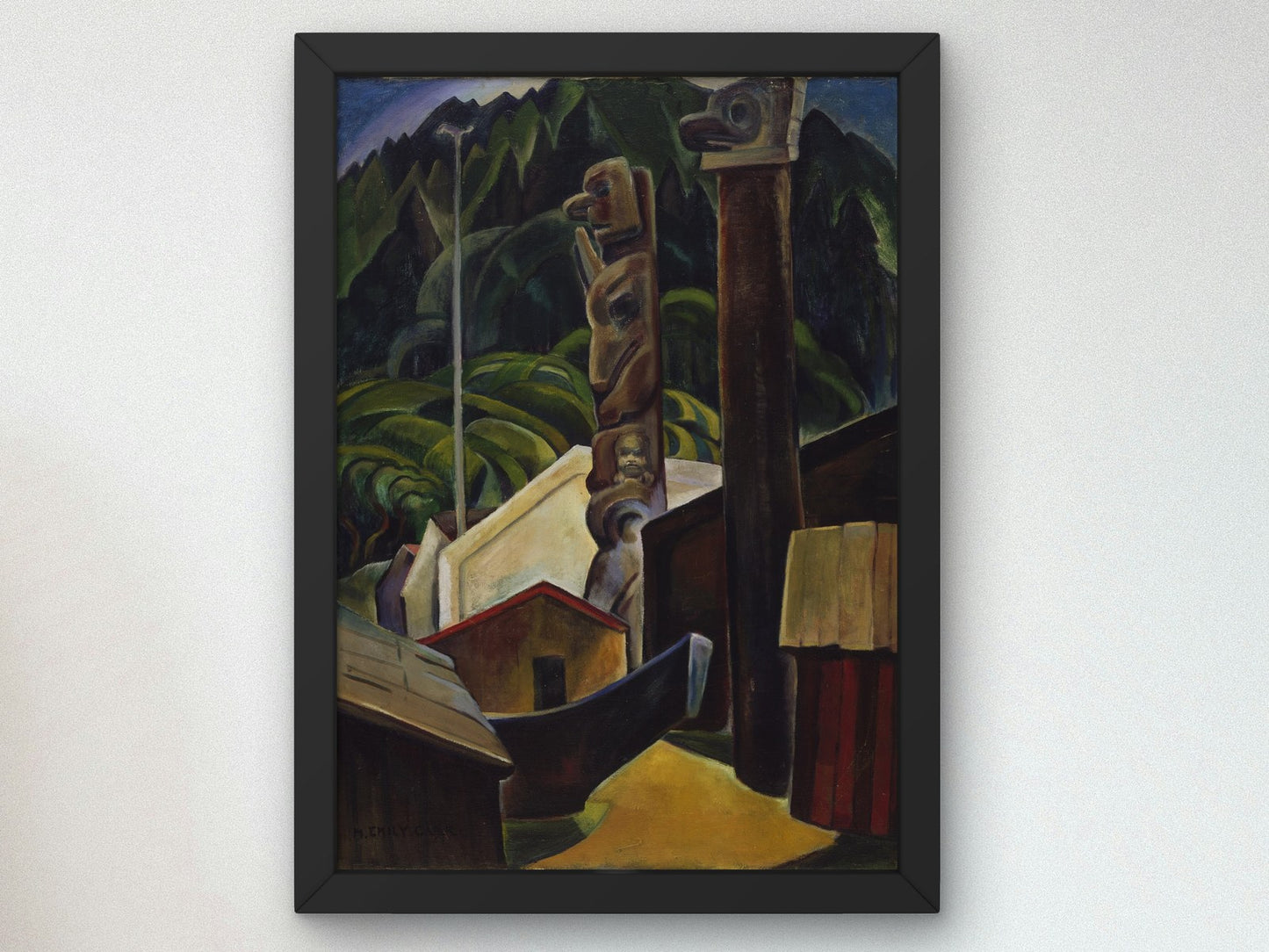 A Haida Village by Emily Carr 1929, Wall Art Print, Fine Art Reproduction, Museum Quality Decor, Poster