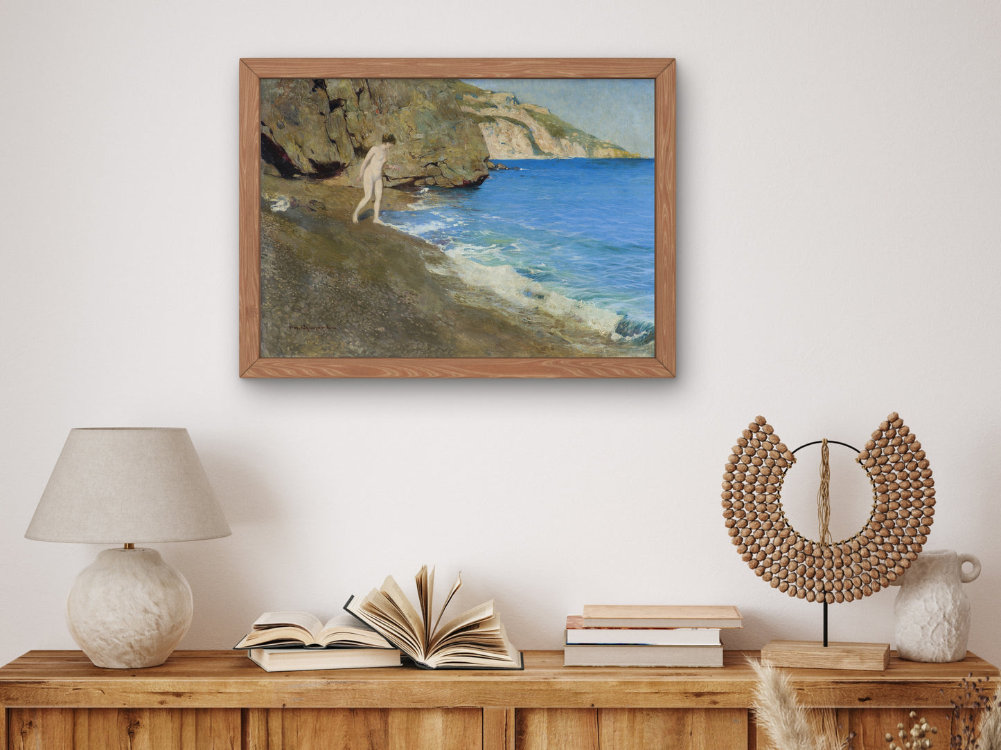 By the Seashore by Feliks Michał Wygrzywalski 1890, Wall Art Print, Fine Art Reproduction, Museum Quality Decor, Poster