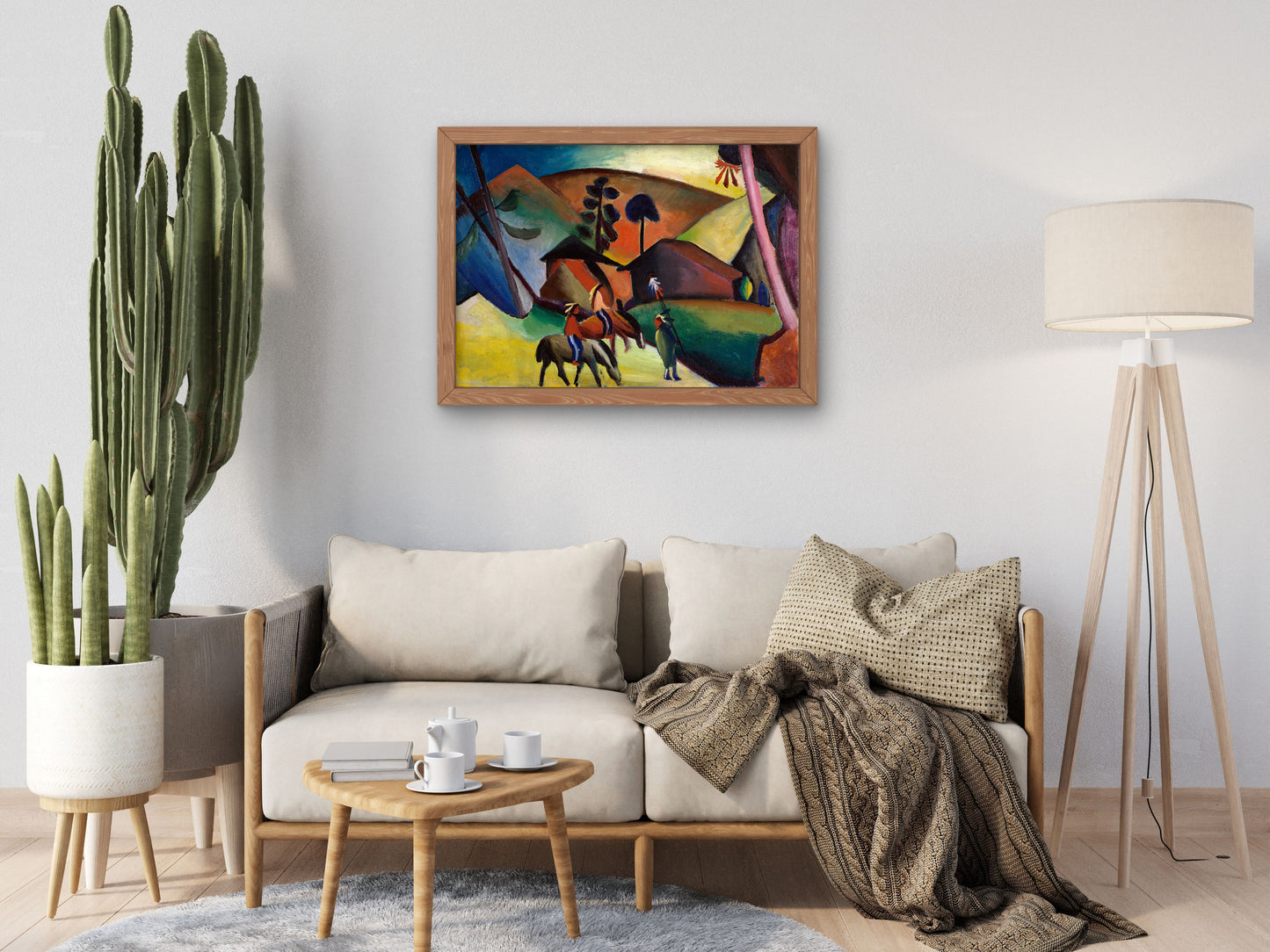 Indians on Horses by August Macke 1911, Wall Art Print, Fine Art Reproduction, Museum Quality Decor, Poster