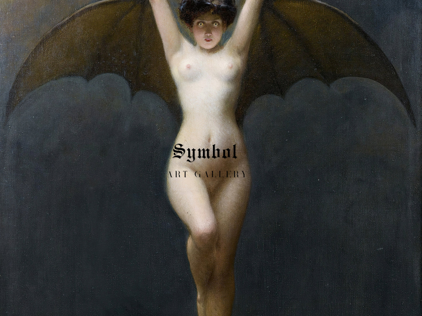 The Bat Woman by Albert Joseph Pénot 1890, Wall Art Print, Fine Art Reproduction, Museum Quality Decor, Poster