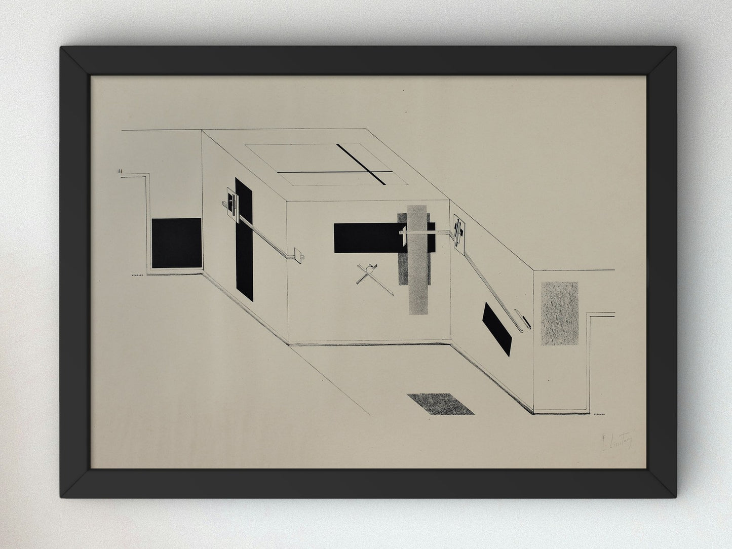 Kestnermappe Proun Rob Levnis and Chapman GmbH Hannover 6 by Lazar Lissitzky 1923, Wall Art Print, Fine Art Reproduction, Museum Quality