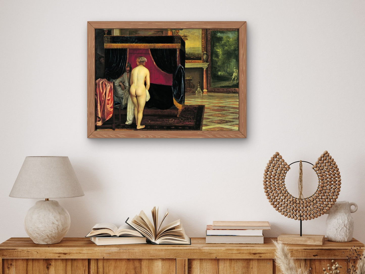 Kandaules' Wife Discovering the Hiding Gyges by Eglon van der Neer 1661, Wall Art Print, Fine Art Reproduction, Museum Quality Decor, Poster