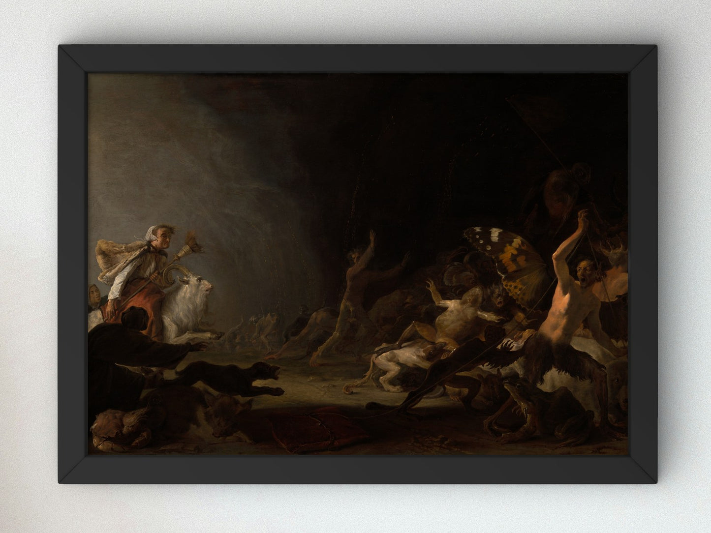 A Witches' Sabbath by Cornelis Saftleven 1650, Wall Art Print, Fine Art Reproduction, Museum Quality Decor, Poster