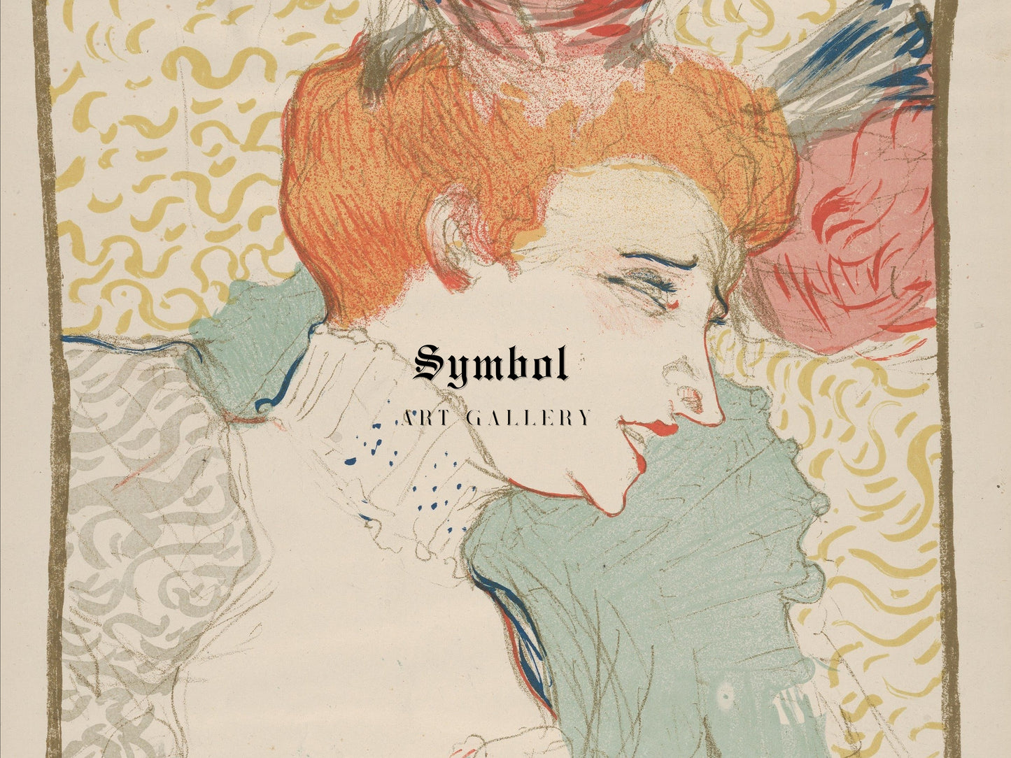 Portrait Bust of Mademoiselle Marcelle Lender by Henri de Toulouse Lautrec and Edward Ancourt 1896, Wall Art Print, Fine Art Reproduction