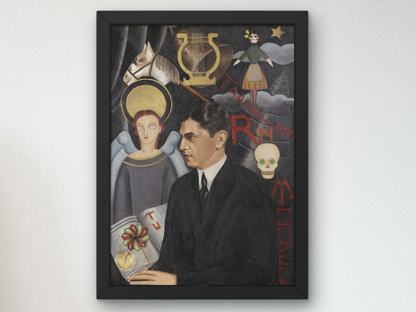 Portrait of Miguel N. Lira by Frida Kahlo 1927, Wall Art Print, Fine Art Reproduction, Museum Quality Decor, Poster