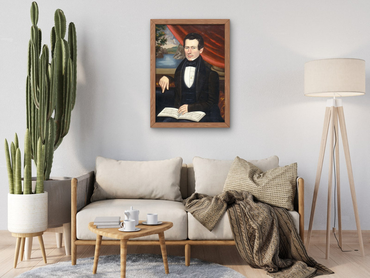 Man with a Tune Book by Erastus Salisbury Field 1838, Wall Art Print, Fine Art Reproduction, Museum Quality Decor, Poster