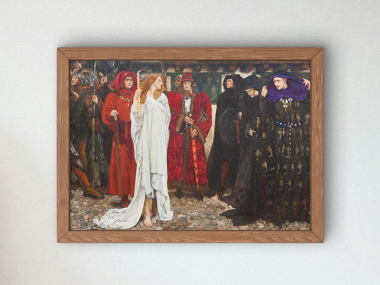 The Penance of Eleanor Duchess of Gloucester by Edwin Austin Abbey 1900, Wall Art Print, Fine Art Reproduction, Museum Quality Decor, Poster