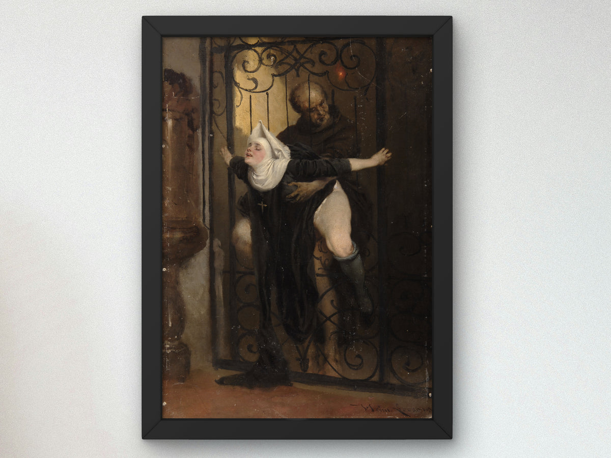 The Sin by Heinrich Lossow 1880, Wall Art Print, Fine Art Reproduction, Museum Quality Decor, Poster