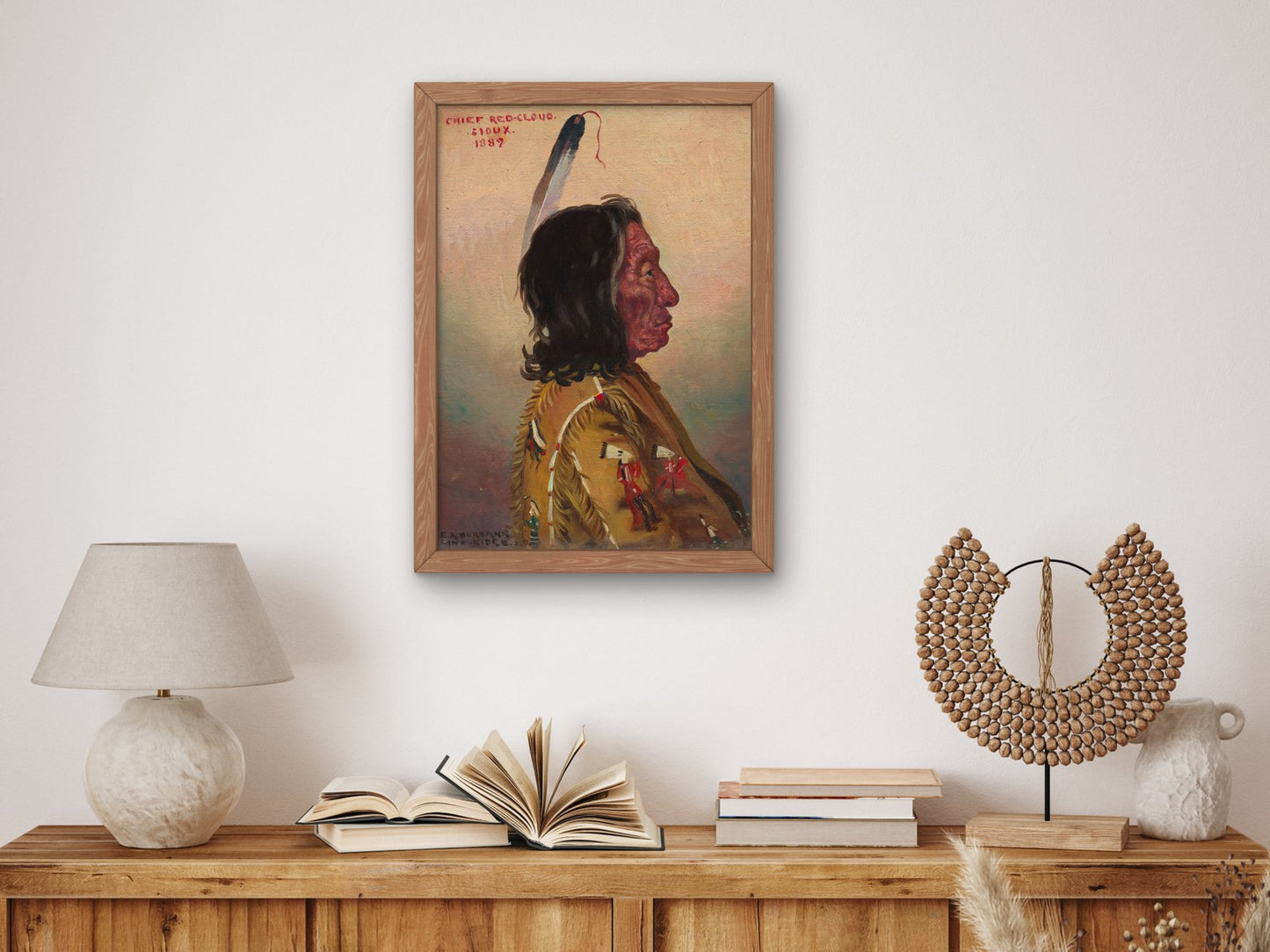 Red Cloud Makhpiya luta by Elbridge Ayer Burbank 1910, Wall Art Print, Fine Art Reproduction, Museum Quality Decor, Poster