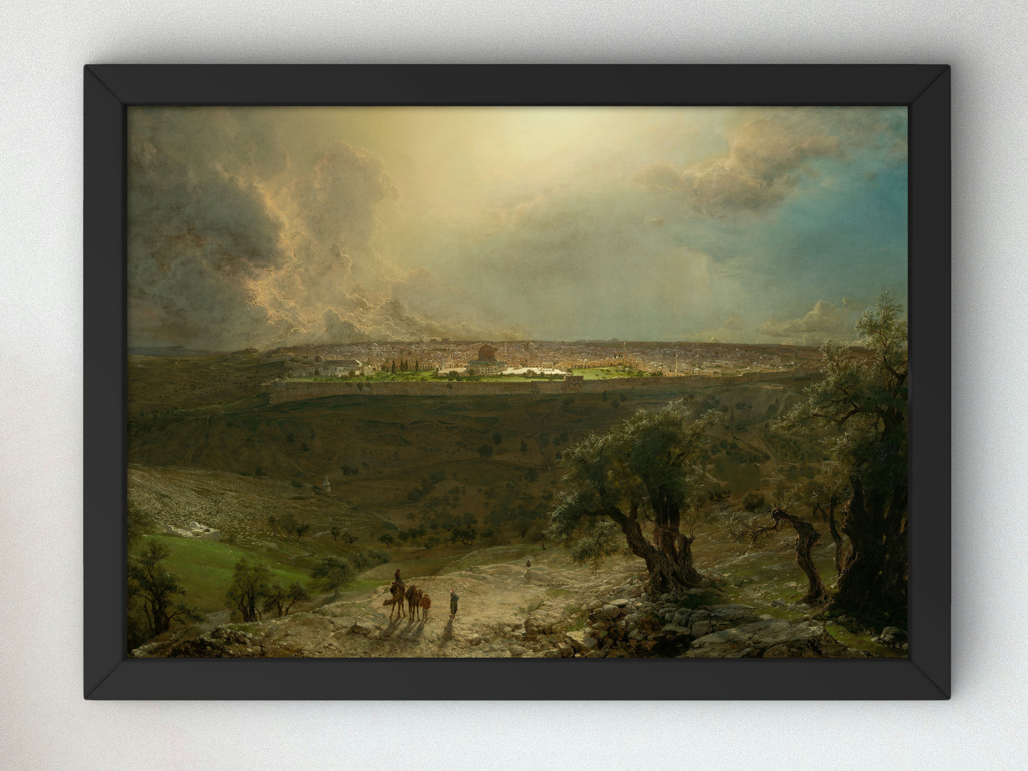 Jerusalem from the Mount of Olives by Frederic Edwin Church 1870, Wall Art Print, Fine Art Reproduction, Museum Quality Decor, Poster