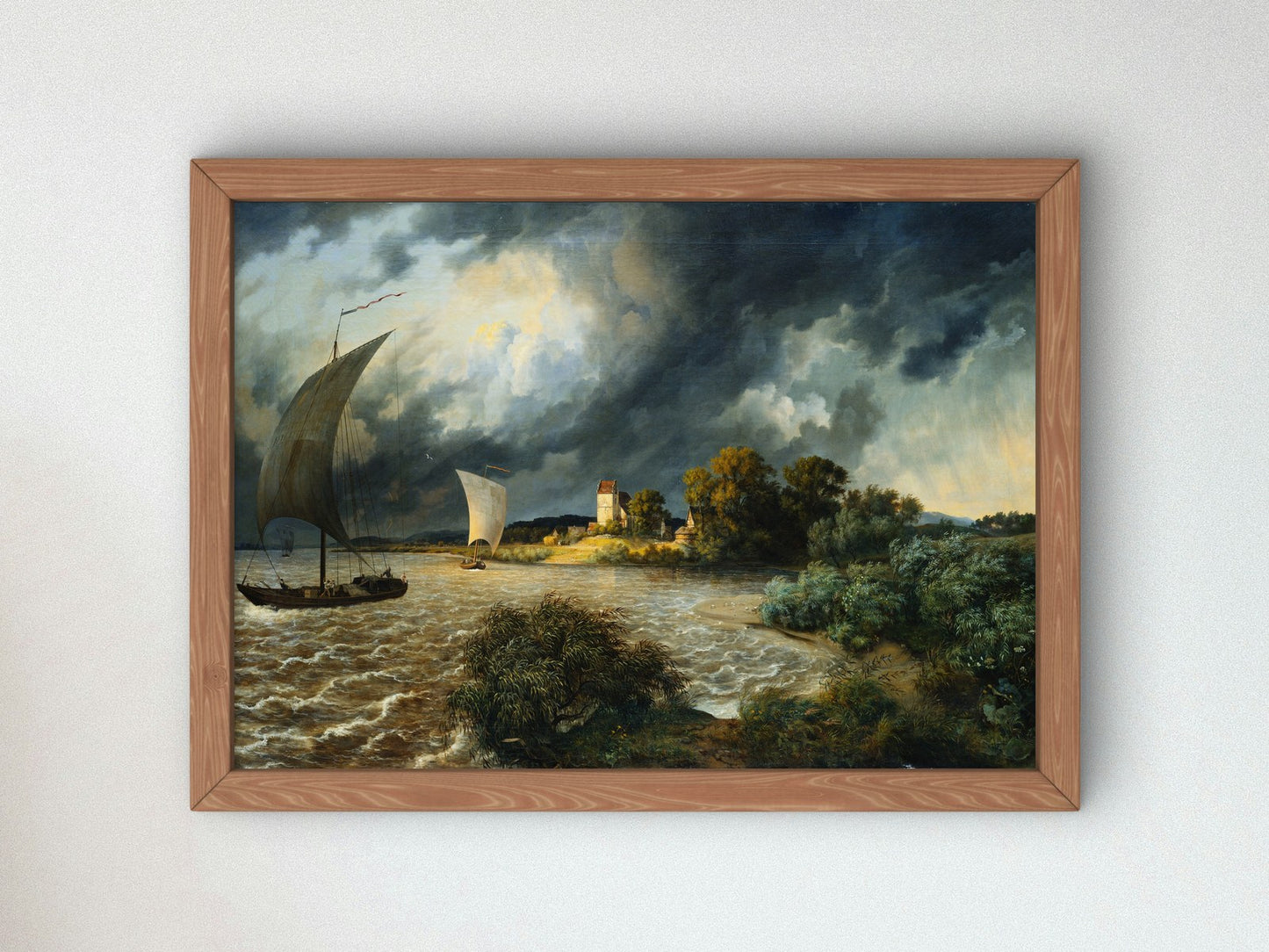 Gewittersturm in der Gegend des Dorfes Kaditz by Ernst Ferdinand Oehme 1827, Wall Art Print, Fine Art Reproduction, Museum Quality Decor