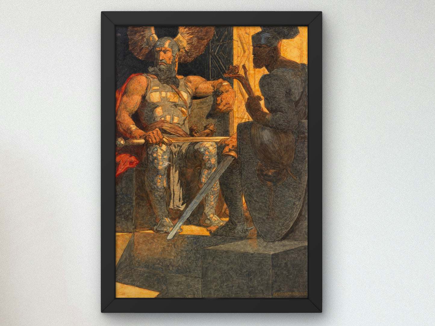 The Grim Hagen by Alexander Rothaug, Wall Art Print, Fine Art Reproduction, Museum Quality Decor, Poster