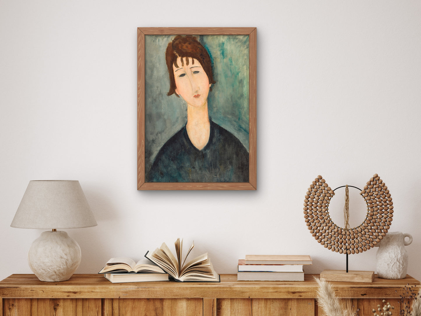 A Woman by Amedeo Modigliani 1917, Wall Art Print, Fine Art Reproduction, Museum Quality Decor, Poster