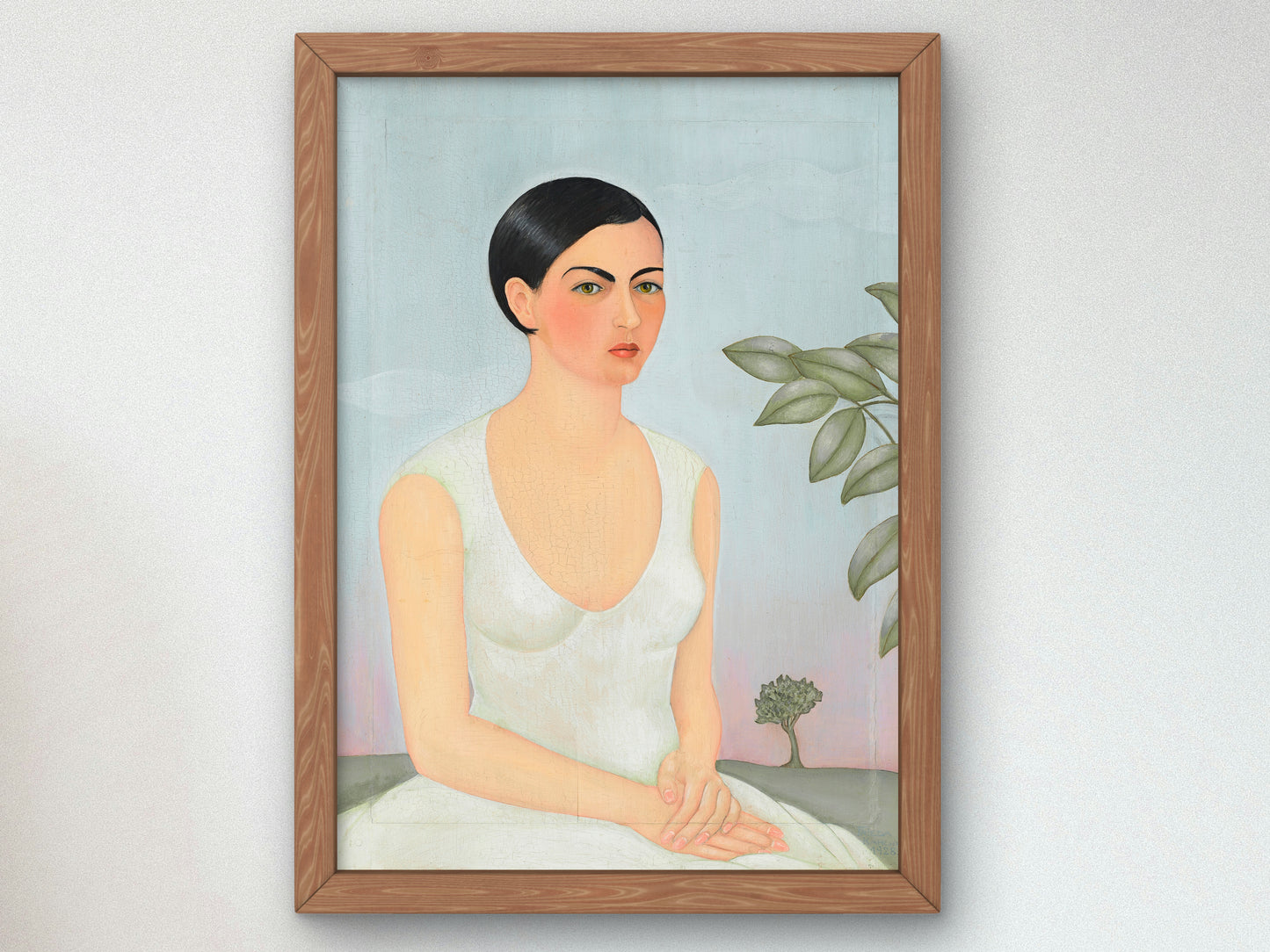 Portrait of Cristina, My Sister by Frida Kahlo 1928, Wall Art Print, Fine Art Reproduction, Museum Quality Decor, Poster