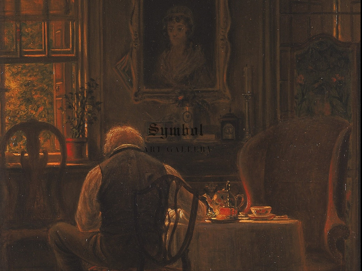 The Widower by Edward Lamson Henry 1873, Wall Art Print, Fine Art Reproduction, Museum Quality Decor, Poster