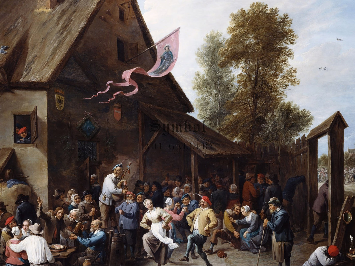 Kermis on St Georges Day by David Teniers the Younger 1665, Wall Art Print, Fine Art Reproduction, Museum Quality Decor, Poster
