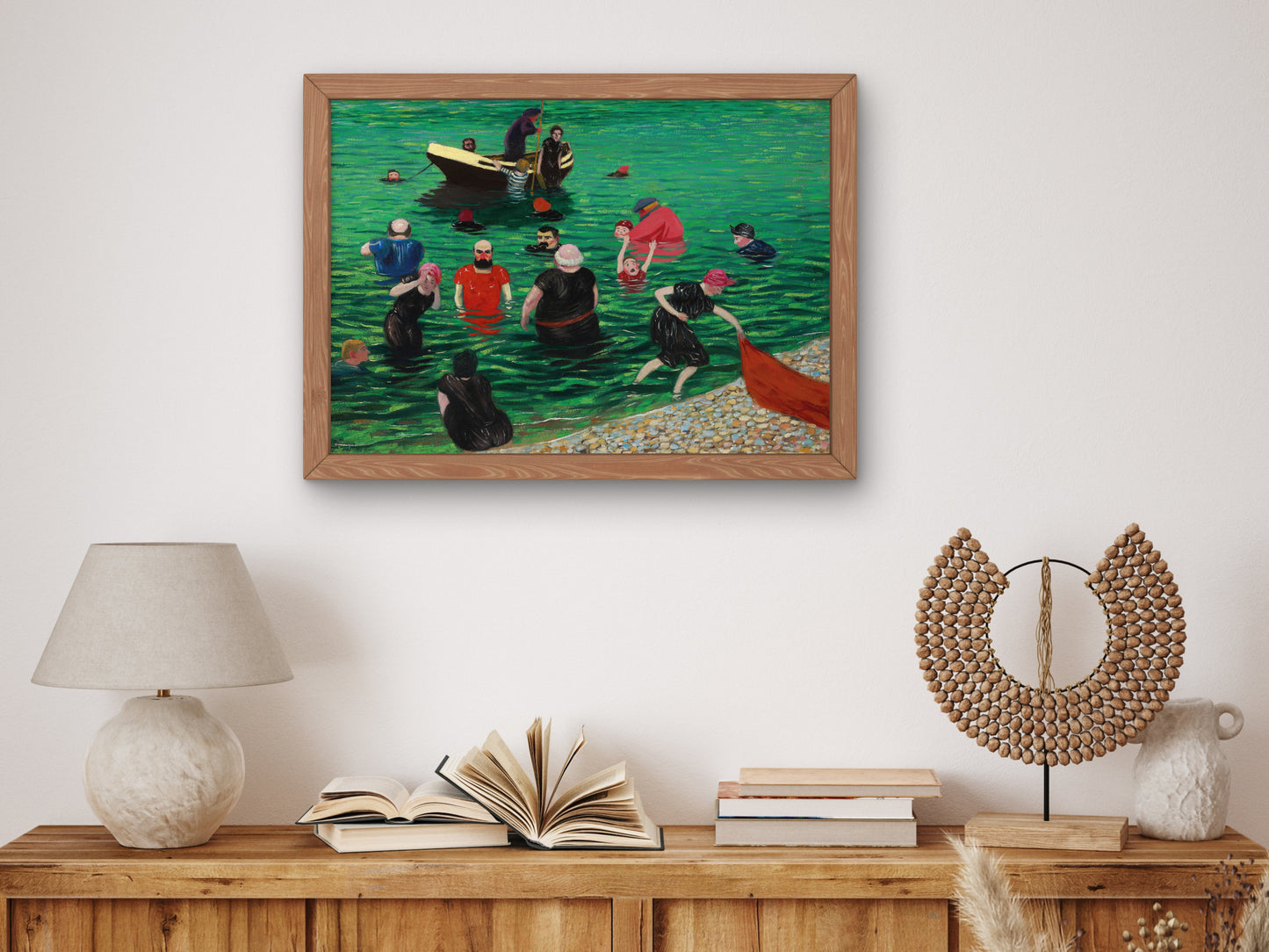 Swimming at Étretat by Félix Vallotton 1899, Wall Art Print, Fine Art Reproduction, Museum Quality Decor, Poster