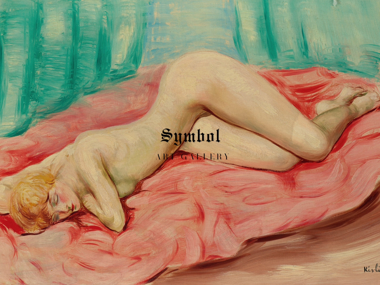 Reclining Nude by Moïse Kisling 1938, Wall Art Print, Fine Art Reproduction, Museum Quality Decor, Poster