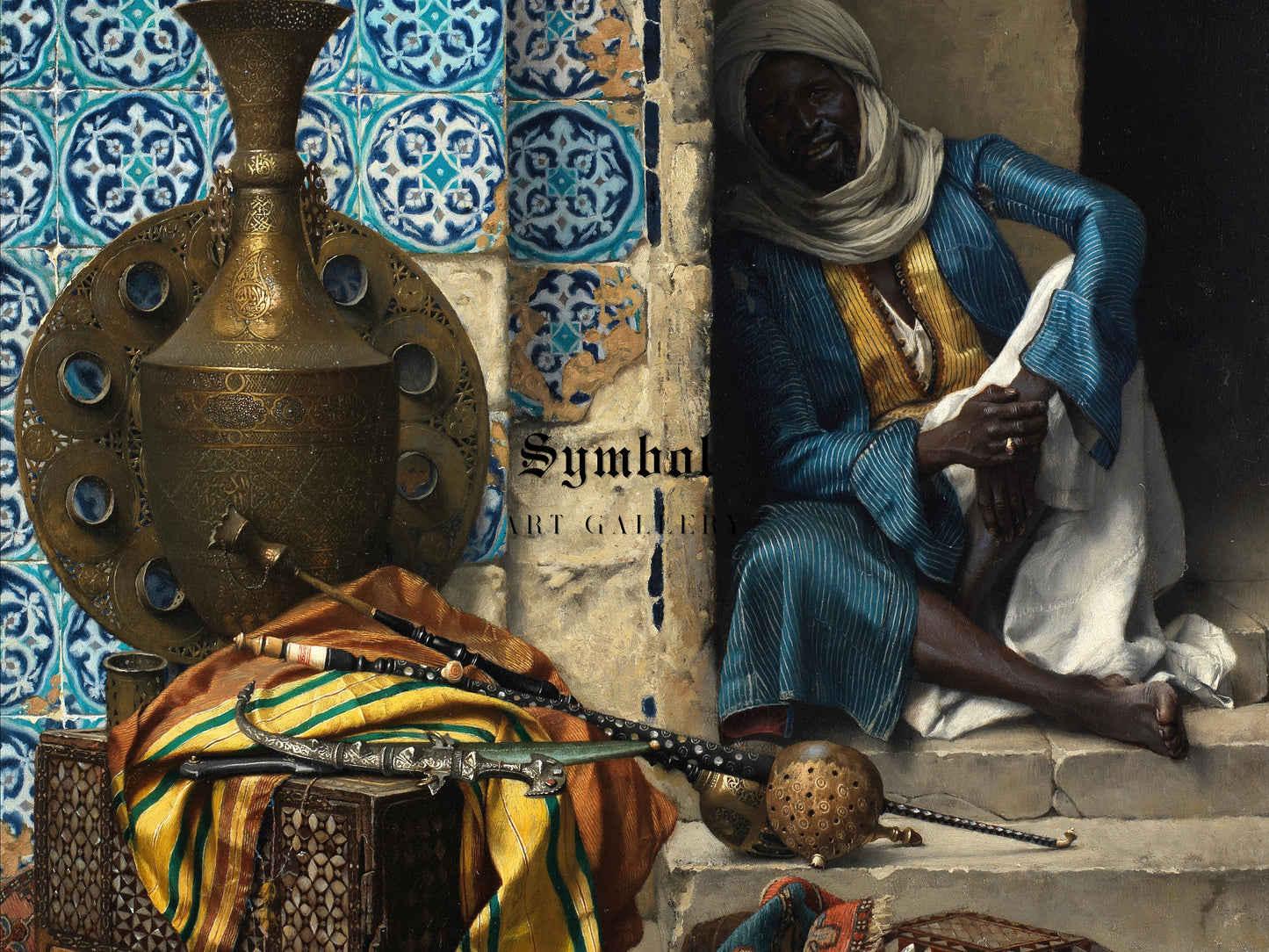 A Dealer in Artefacts by Ludwig Deutsch 1887, Wall Art Print, Fine Art Reproduction, Museum Quality Decor, Poster
