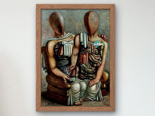 The Archaeologists by Giorgio de Chirico 1927, Wall Art Print, Fine Art Reproduction, Museum Quality Decor, Poster