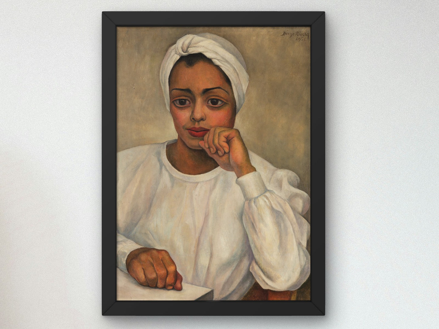 Portrait of Irma Mendoza by Diego Rivera 1950, Wall Art Print, Fine Art Reproduction, Museum Quality Decor, Poster