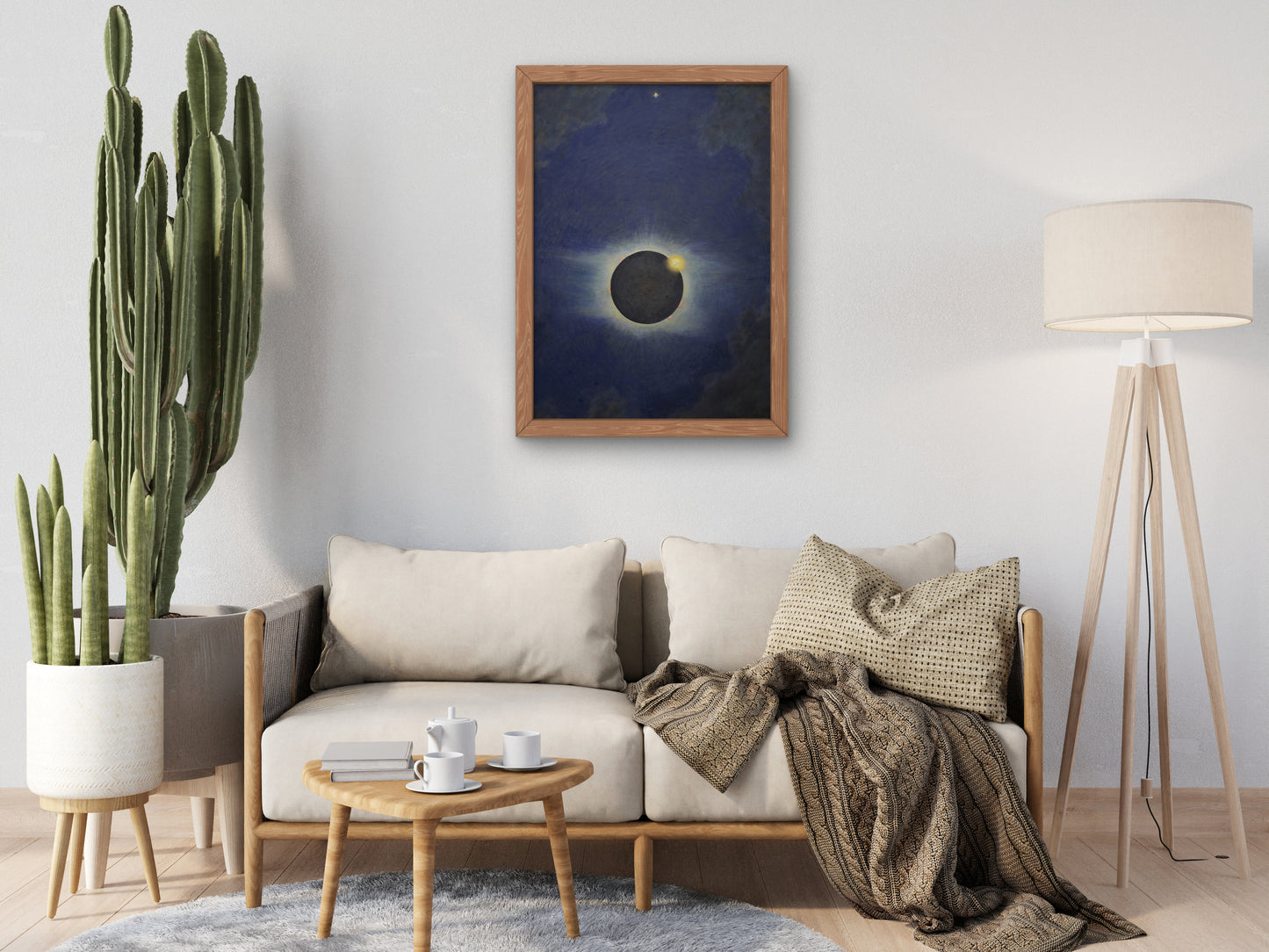 Solar Eclipse, Lompoc by Howard Russell Butler 1923, Wall Art Print, Fine Art Reproduction, Museum Quality Decor, Poster