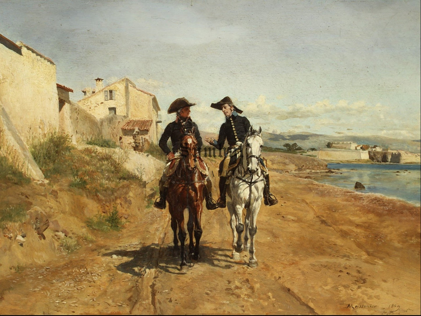 A General and His Aide de camp by Ernest Meissonier 1869, Wall Art Print, Fine Art Reproduction, Museum Quality Decor, Poster