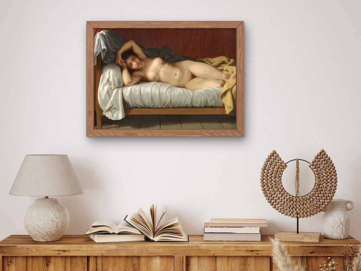 Reclining Model by Christoffer Wilhelm Eckersberg, Wall Art Print, Fine Art Reproduction, Museum Quality Decor, Poster