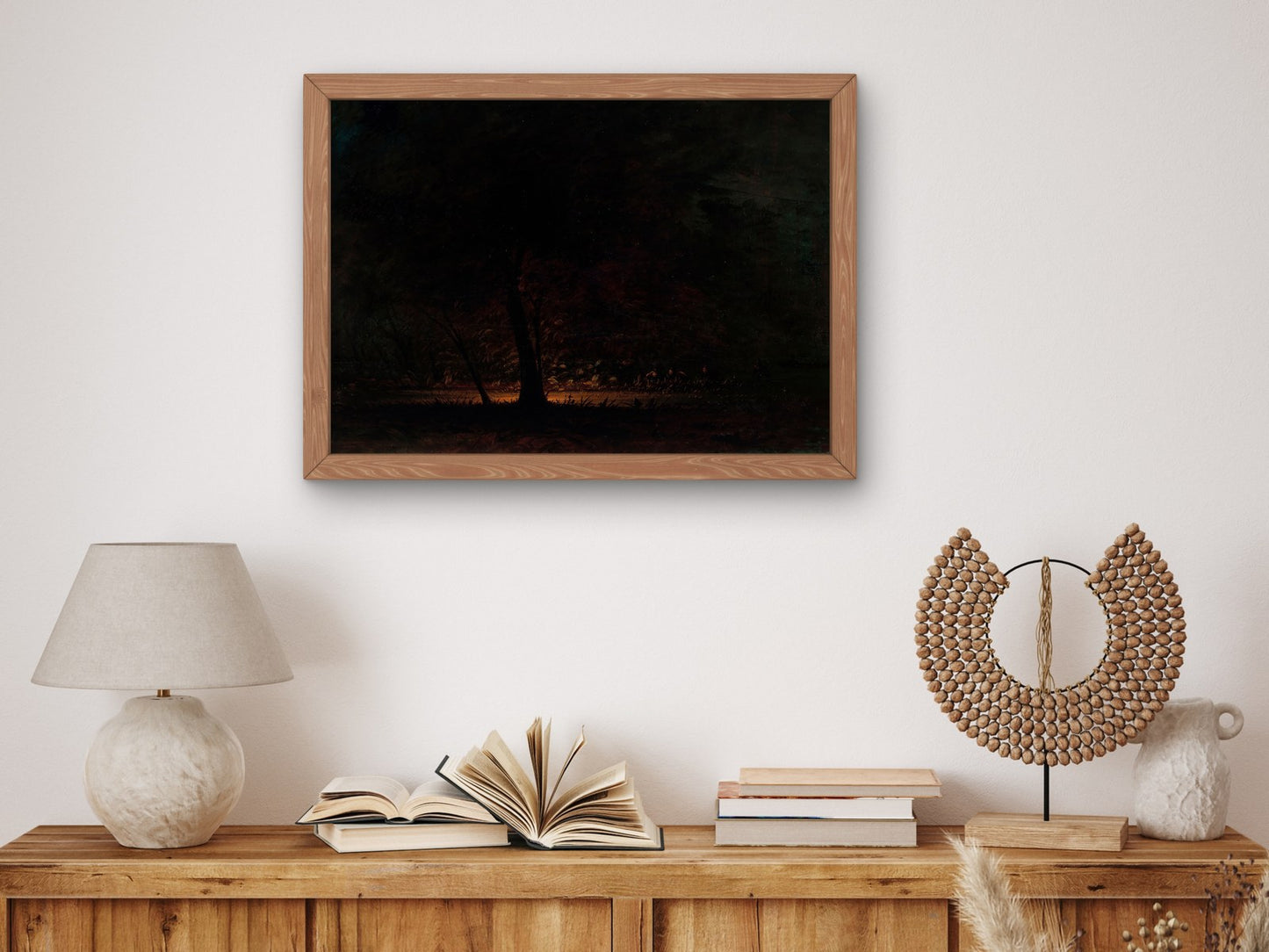 Ignis Fatuus Rio Uruguay by George Catlin 1869, Wall Art Print, Fine Art Reproduction, Museum Quality Decor, Poster