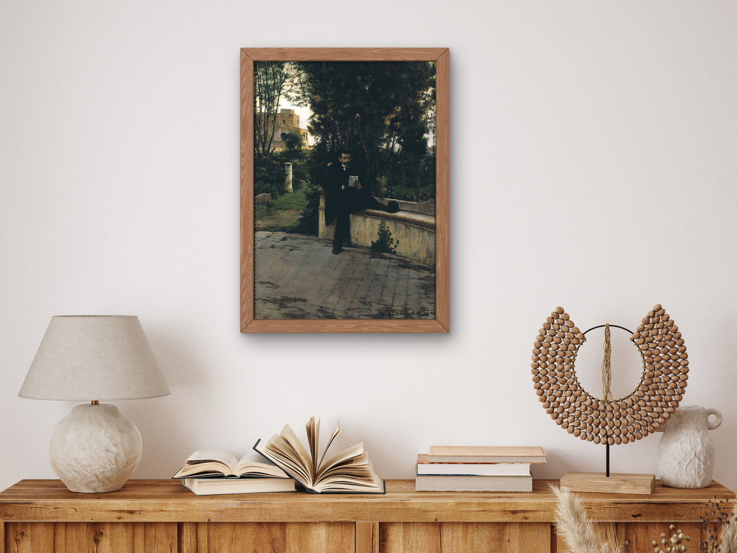Senyor Quer in the Garden by Santiago Rusiñol 1889, Wall Art Print, Fine Art Reproduction, Museum Quality Decor, Poster