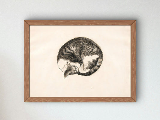 The Cat by Ofelia Marques, Wall Art Print, Fine Art Reproduction, Museum Quality Decor, Poster
