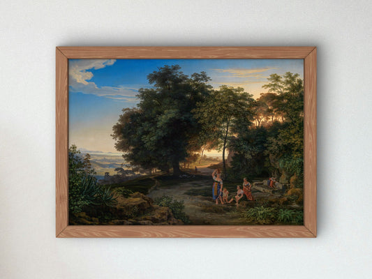 Landscape in the Latin Mountains by Ernst Fries 1825, Wall Art Print, Fine Art Reproduction, Museum Quality Decor, Poster