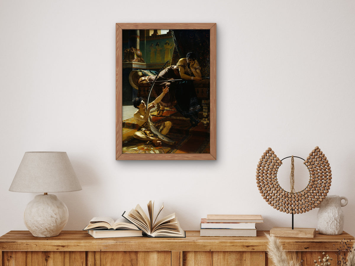 David and Saul by Julius Kronberg 1885, Wall Art Print, Fine Art Reproduction, Museum Quality Decor, Poster