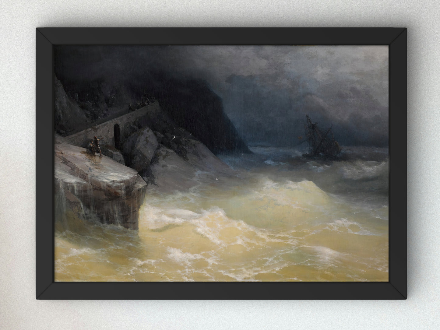 Shipwreck off the Black Sea Coast by Ivan Konstantinovich Aivazovsky 1887, Wall Art Print, Fine Art Reproduction, Museum Quality Decor