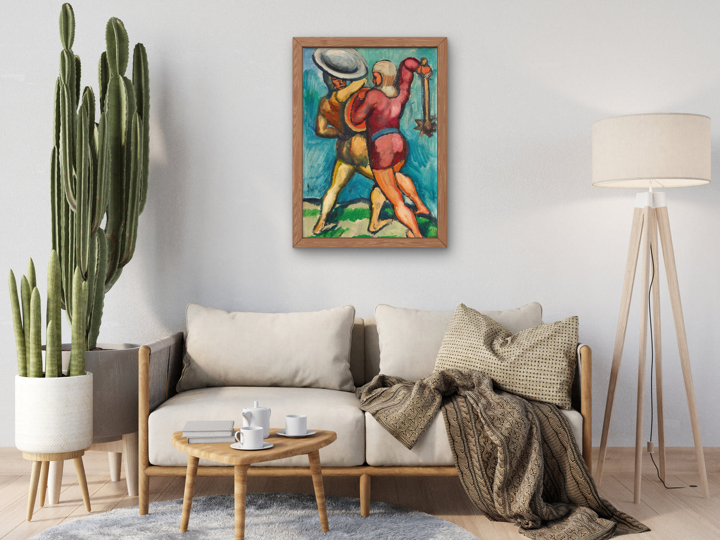 Two Fighters by August Macke 1910, Wall Art Print, Fine Art Reproduction, Museum Quality Decor, Poster