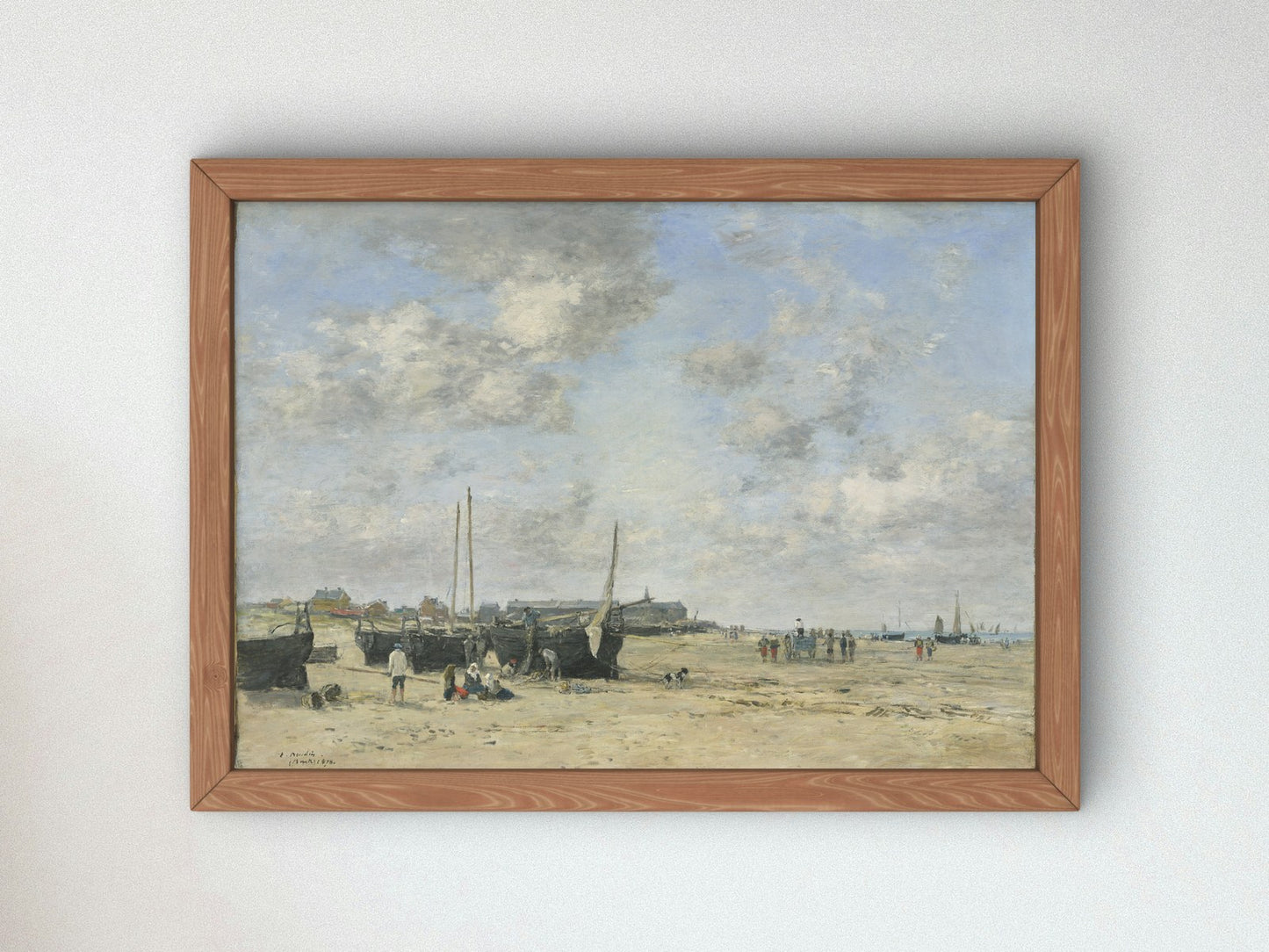 Seashore of Berck by Eugène Boudin 1878, Wall Art Print, Fine Art Reproduction, Museum Quality Decor, Poster