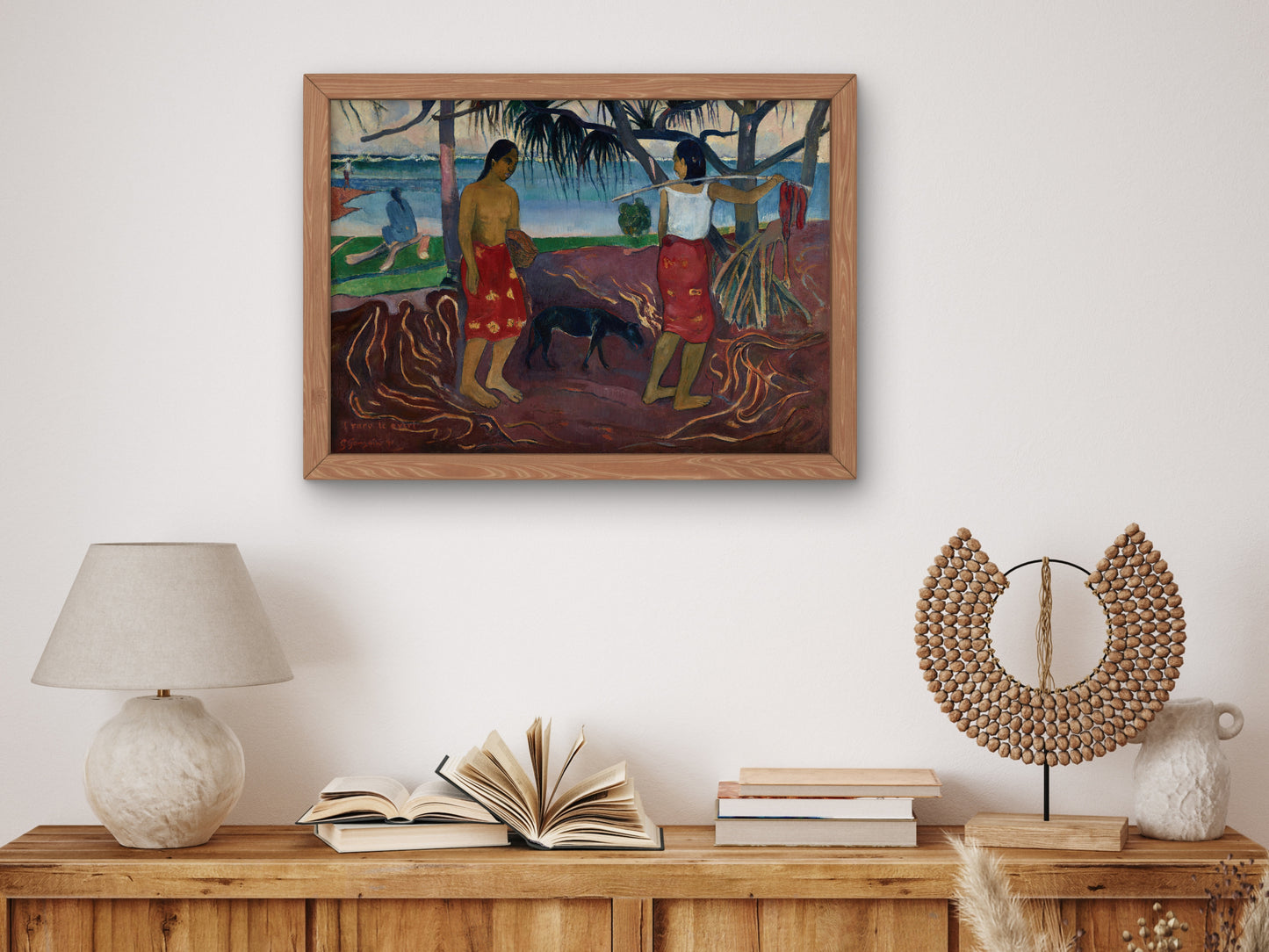 Two Tahitian Women with Mango by Paul Gauguin 1899, Wall Art Print, Fine Art Reproduction, Museum Quality Decor, Poster