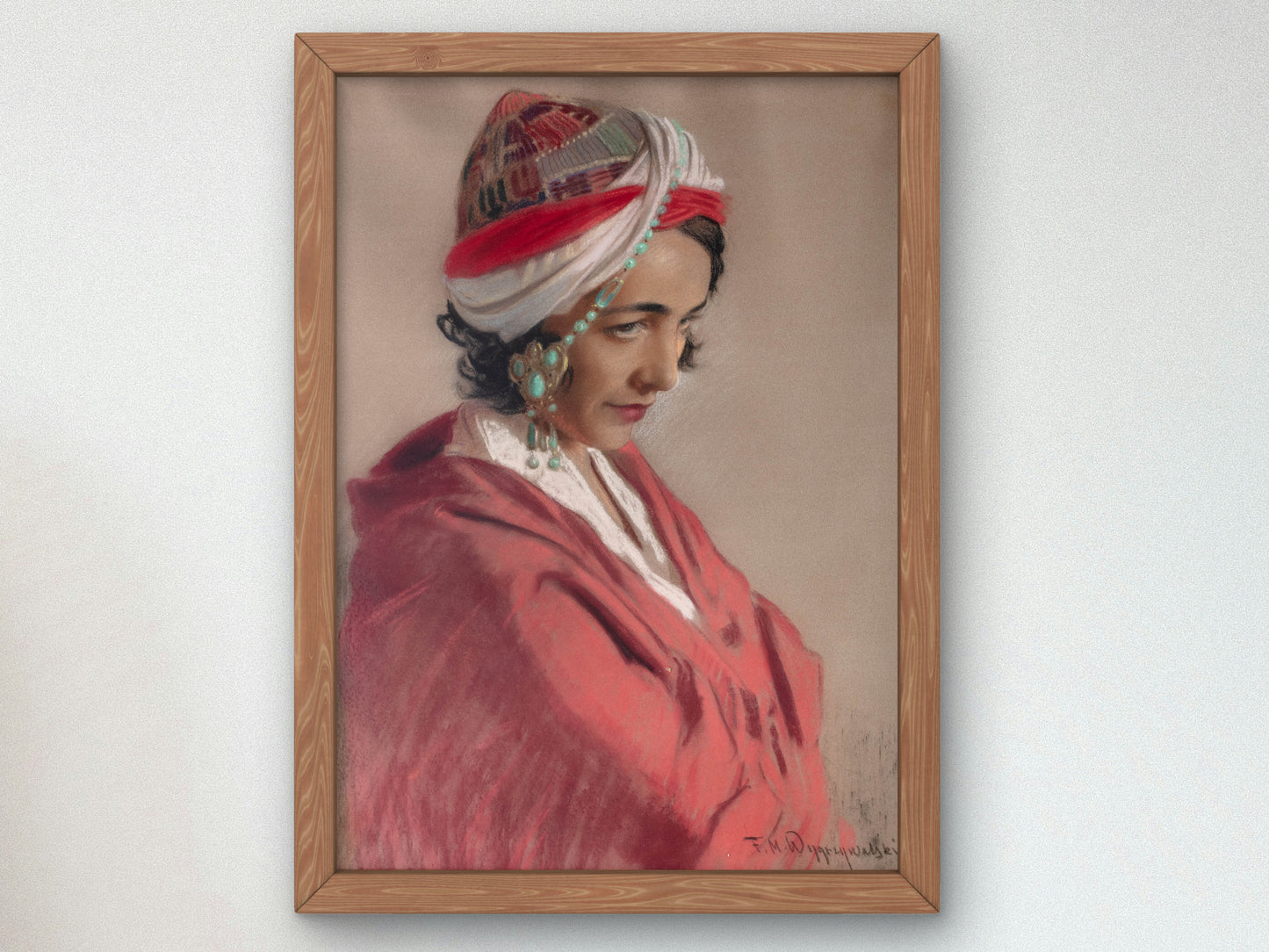 Oriental Beauty by Feliks Michał Wygrzywalski 1932, Wall Art Print, Fine Art Reproduction, Museum Quality Decor, Poster