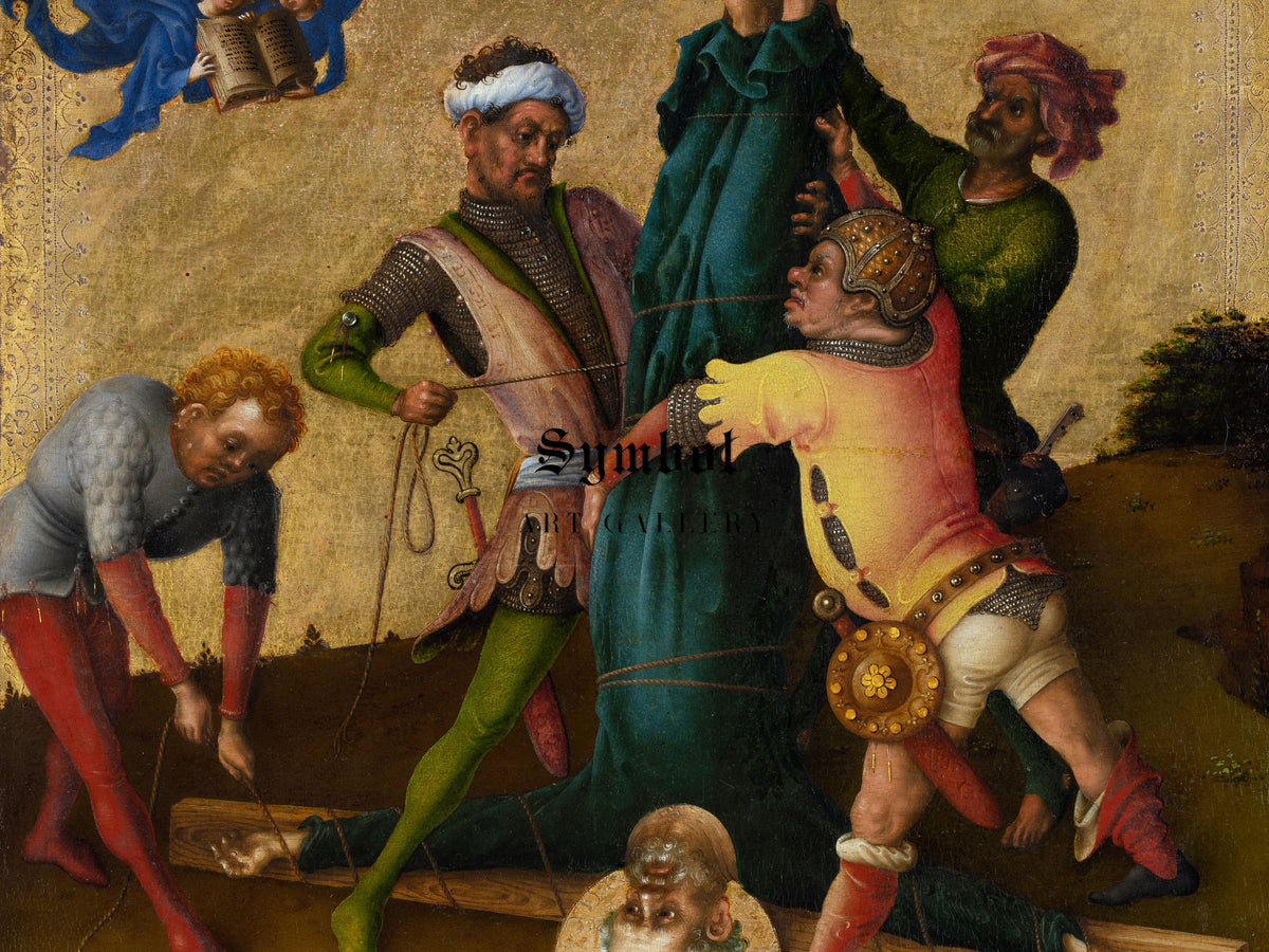 Martyrdom of St Peter by Stefan Lochner 1435, Wall Art Print, Fine Art Reproduction, Museum Quality Decor, Poster